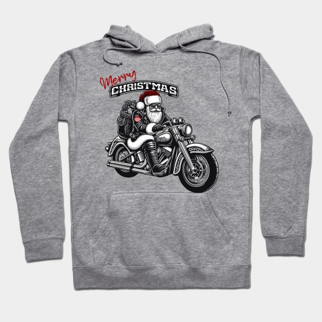 Chopper Santa “Merry Christmas” Hoodie by PrintSoulDesigns